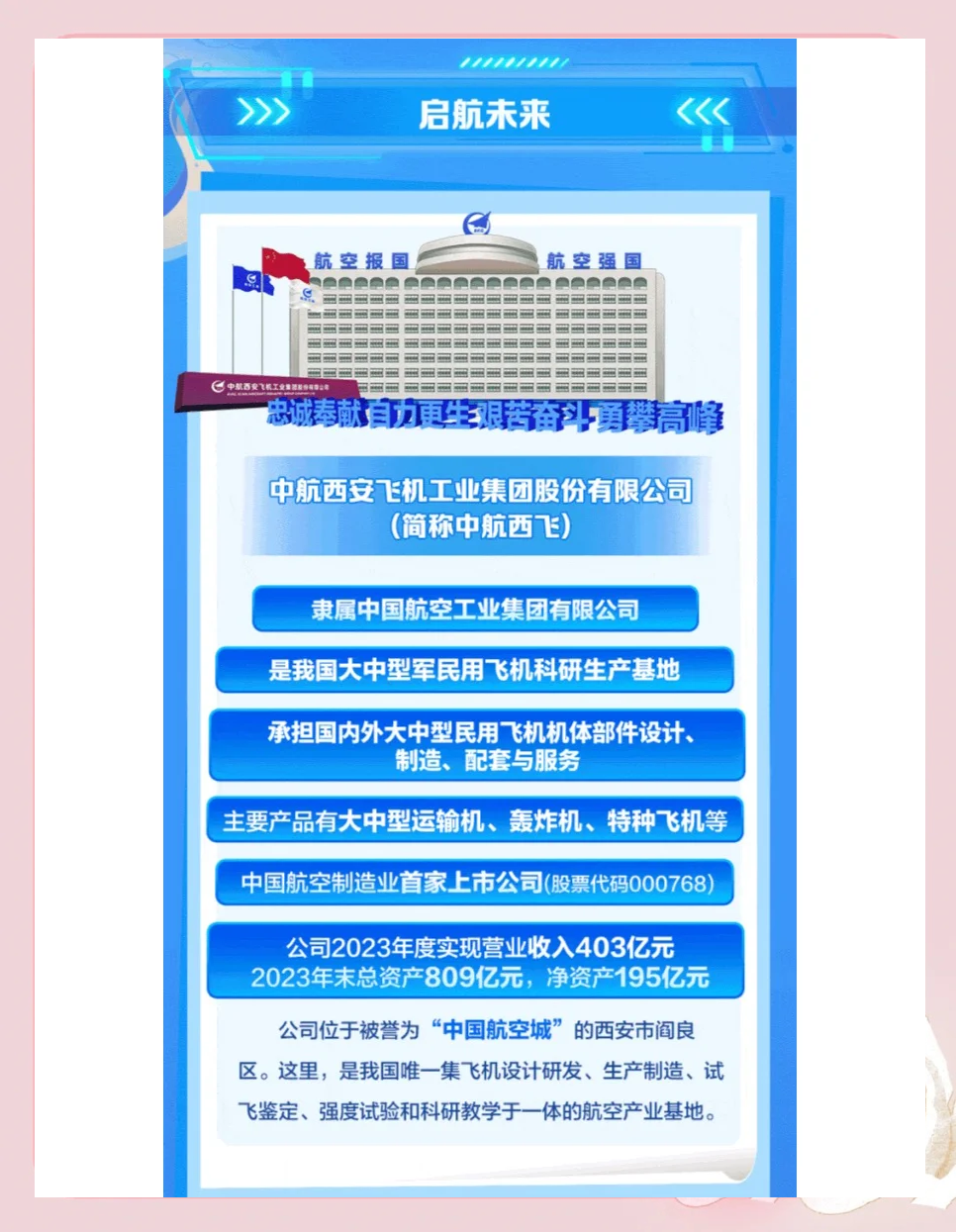 中航西飞：公司有能力保障各类大中型飞机产品的及时交付